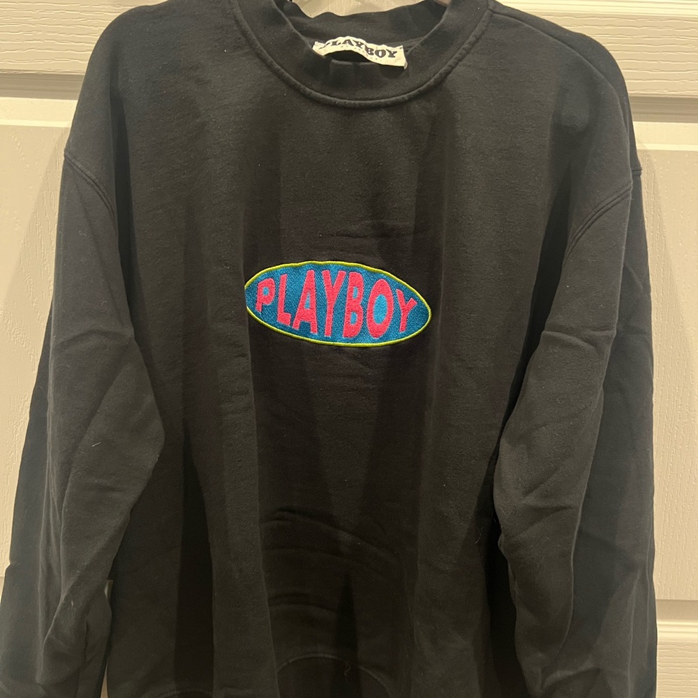 PLAYBOY Black Graphic Crewneck